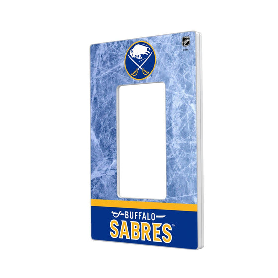 Buffalo Sabres Ice Wordmark Hidden-Screw Light Switch Plate-1