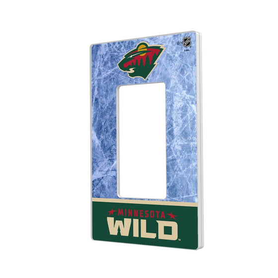 Minnesota Wild Ice Wordmark Hidden-Screw Light Switch Plate-1
