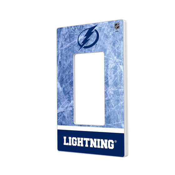 Tampa Bay Lightning Ice Wordmark Hidden-Screw Light Switch Plate-1