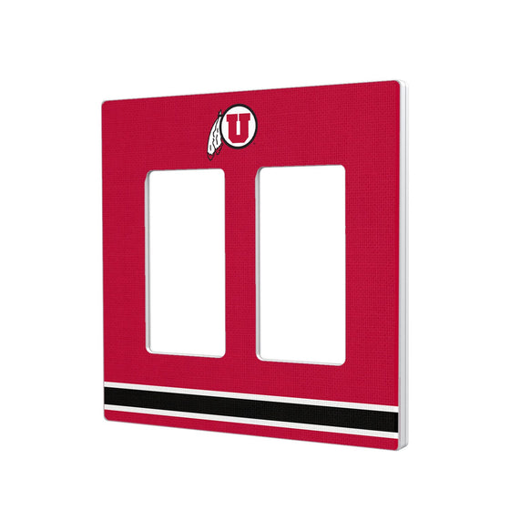 Utah Utes Stripe Hidden-Screw Light Switch Plate-3