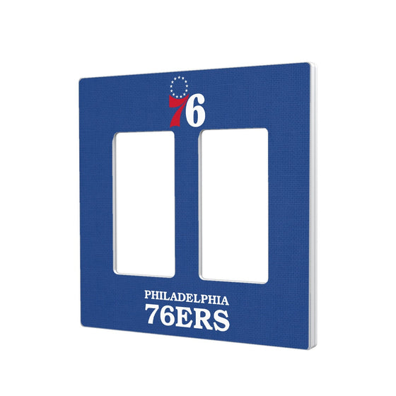 Philadelphia 76ers Solid Hidden-Screw Light Switch Plate-3