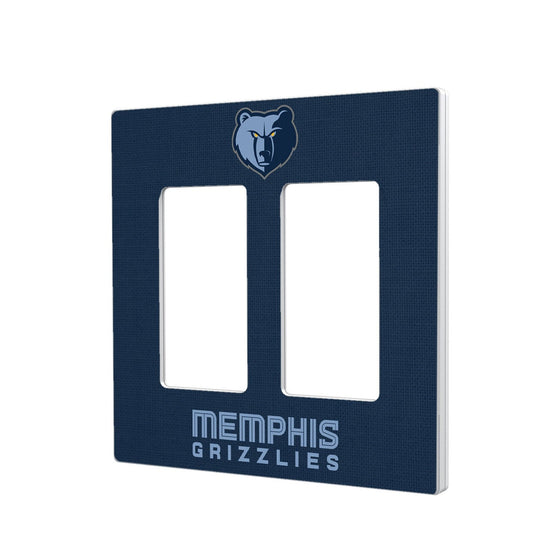 Memphis Grizzlies Solid Hidden-Screw Light Switch Plate-3