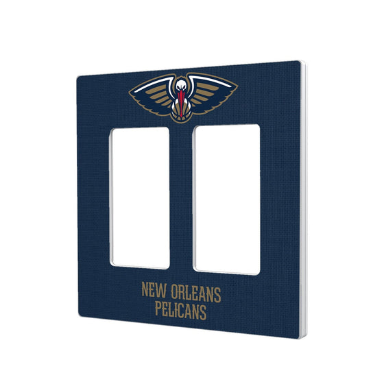 New Orleans Pelicans Solid Hidden-Screw Light Switch Plate-3