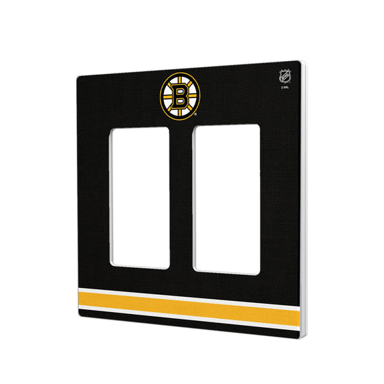 Boston Bruins Stripe Hidden-Screw Light Switch Plate-3