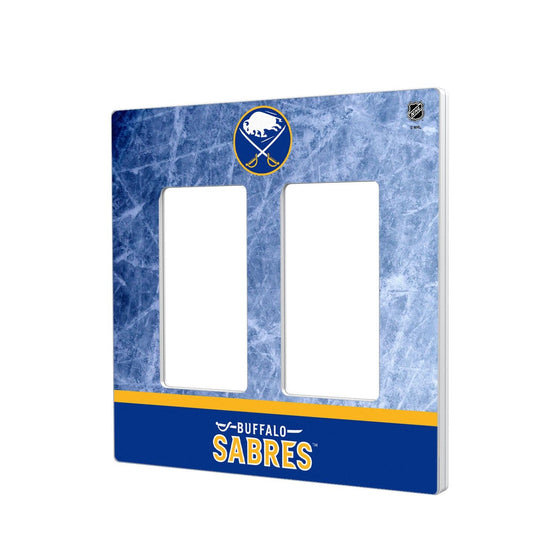 Buffalo Sabres Ice Wordmark Hidden-Screw Light Switch Plate-3