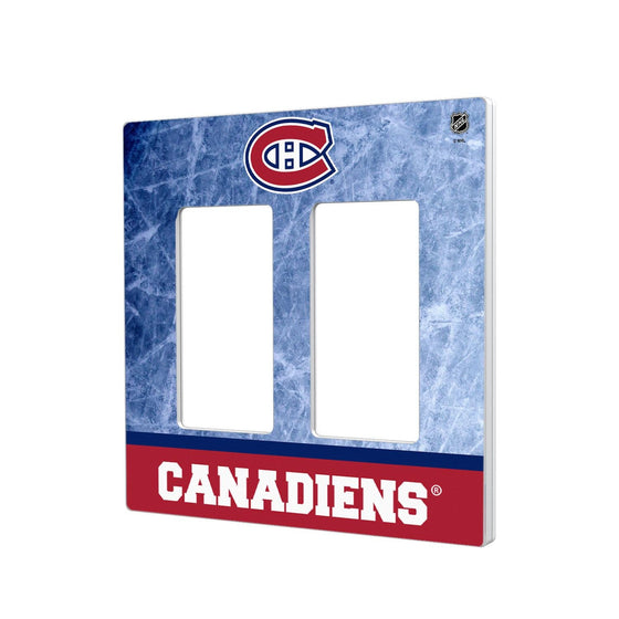 Montreal Canadiens Ice Wordmark Hidden-Screw Light Switch Plate-3