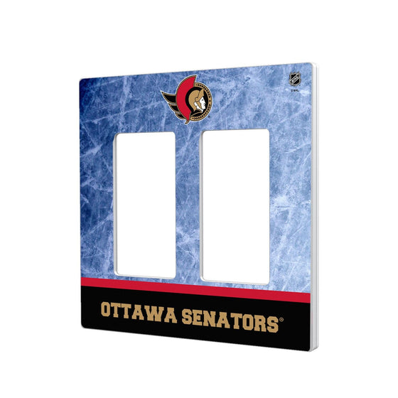 Ottawa Senators Ice Wordmark Hidden-Screw Light Switch Plate-3