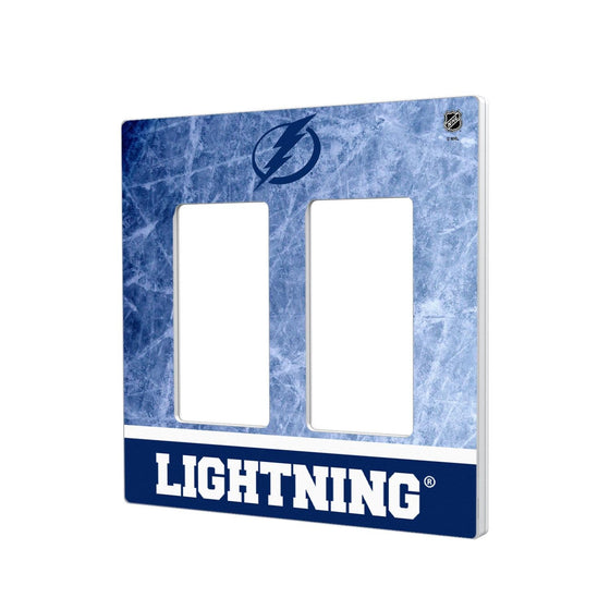 Tampa Bay Lightning Ice Wordmark Hidden-Screw Light Switch Plate-3