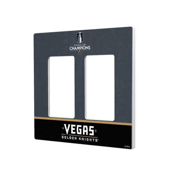 Vegas Golden Knights Solid Wordmark Hidden-Screw Light Switch Plate-3