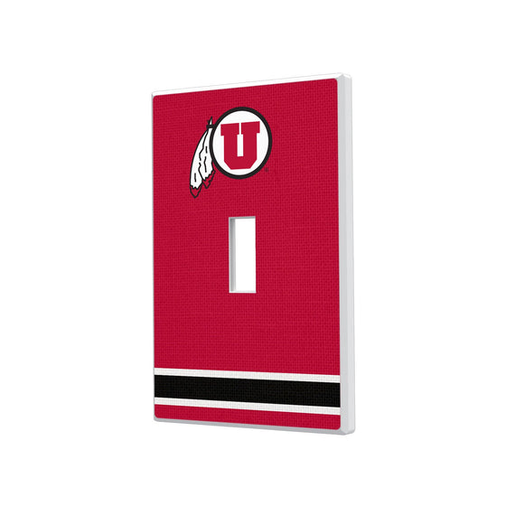 Utah Utes Stripe Hidden-Screw Light Switch Plate-0