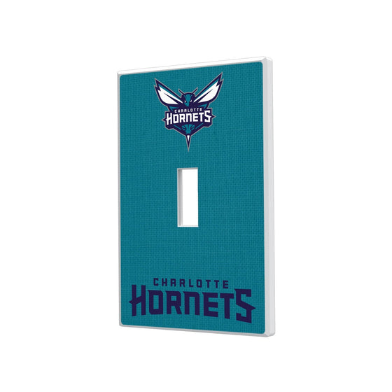 Charlotte Hornets Solid Hidden-Screw Light Switch Plate-0
