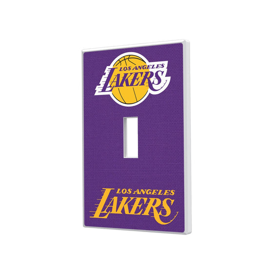 Los Angeles Lakers Solid Hidden-Screw Light Switch Plate-0