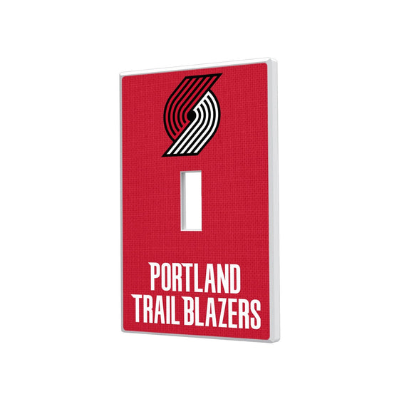 Portland Trail Blazers Solid Hidden-Screw Light Switch Plate-0