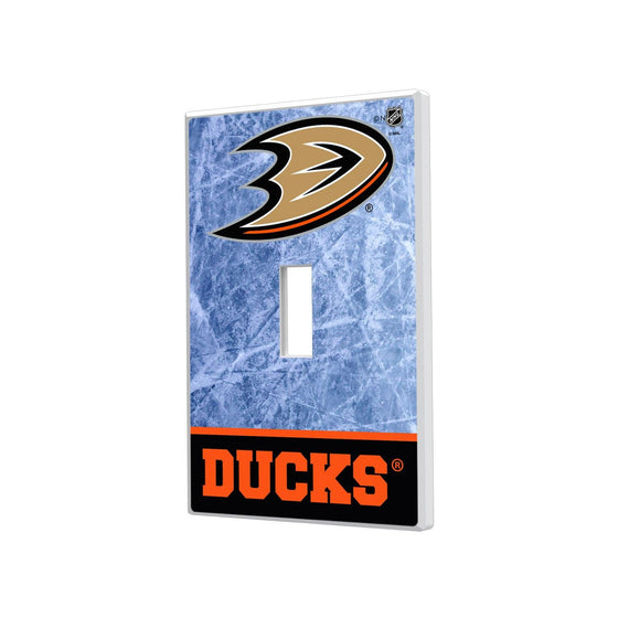 Anaheim Ducks Ice Wordmark Hidden-Screw Light Switch Plate-0