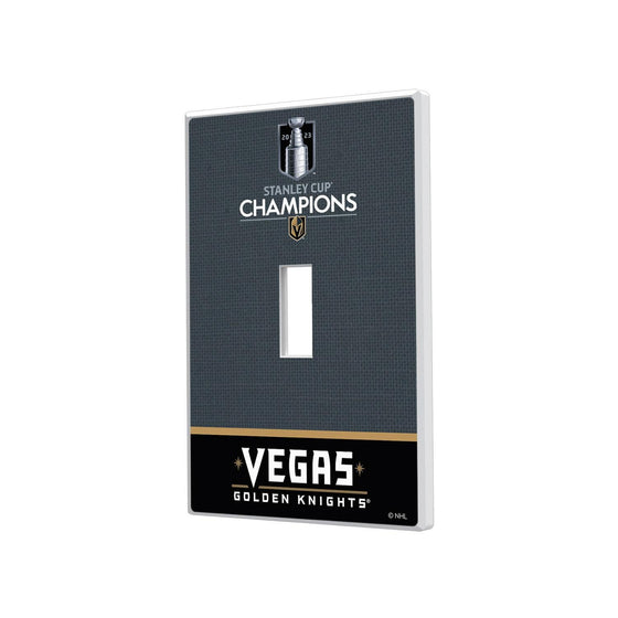 Vegas Golden Knights Solid Wordmark Hidden-Screw Light Switch Plate-0