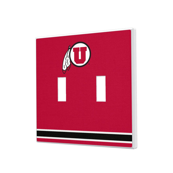 Utah Utes Stripe Hidden-Screw Light Switch Plate-2