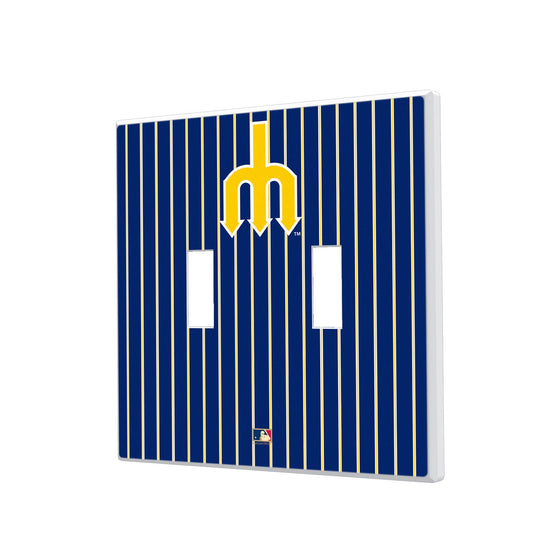 Seattle Mariners 1977-1980 - Cooperstown Collection Pinstripe Hidden-Screw Light Switch Plate - 757 Sports Collectibles