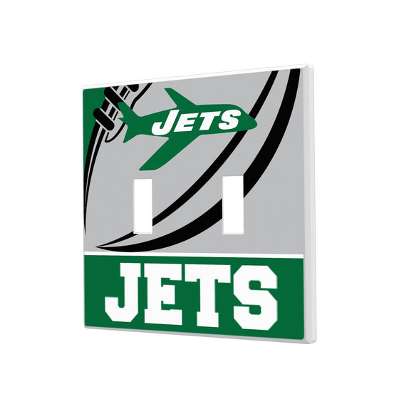 New York Jets 1963 Historic Collection Passtime Hidden-Screw Light Switch Plate - 757 Sports Collectibles