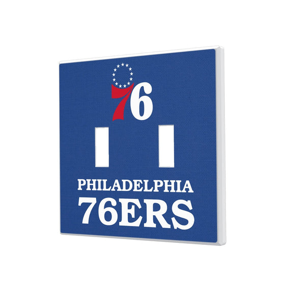Philadelphia 76ers Solid Hidden-Screw Light Switch Plate-2