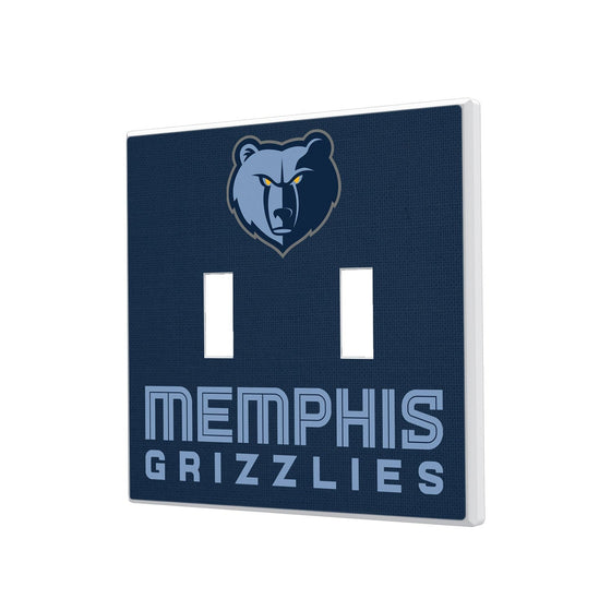 Memphis Grizzlies Solid Hidden-Screw Light Switch Plate-2