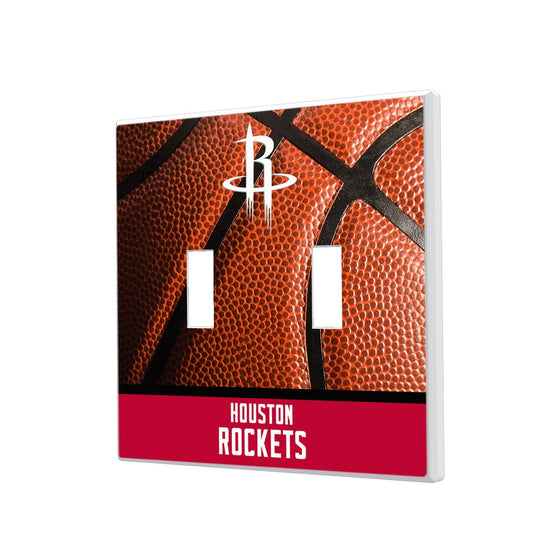 Houston Rockets Basketball Hidden-Screw Light Switch Plate-2