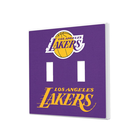 Los Angeles Lakers Solid Hidden-Screw Light Switch Plate-2