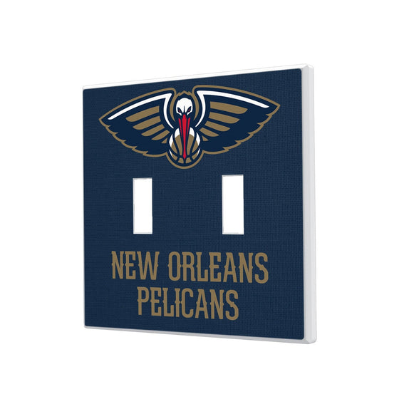 New Orleans Pelicans Solid Hidden-Screw Light Switch Plate-2