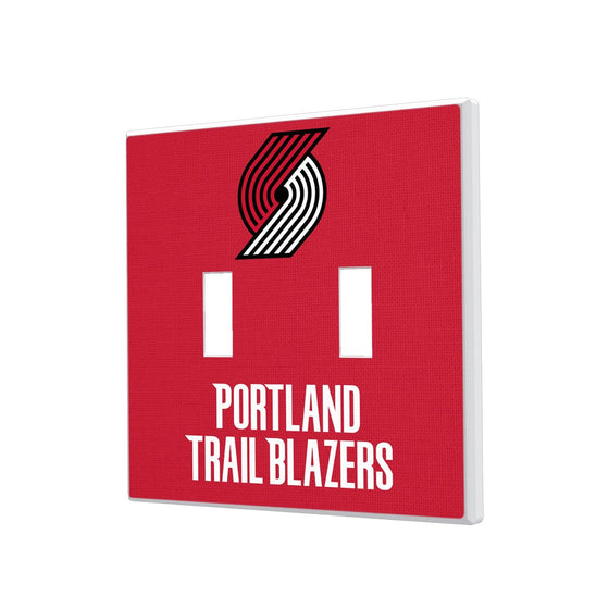 Portland Trail Blazers Solid Hidden-Screw Light Switch Plate-2