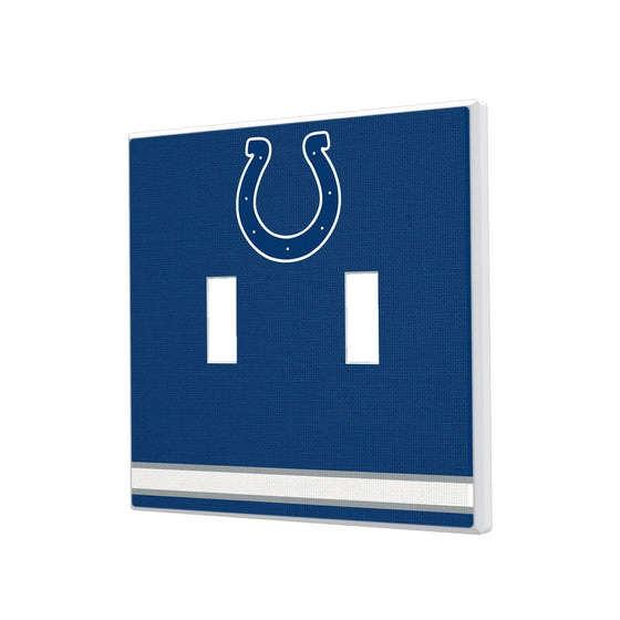 Indianapolis Colts Stripe Hidden-Screw Light Switch Plate - 757 Sports Collectibles