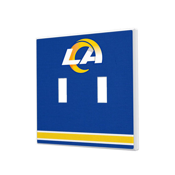 Los Angeles Rams Stripe Hidden-Screw Light Switch Plate - 757 Sports Collectibles