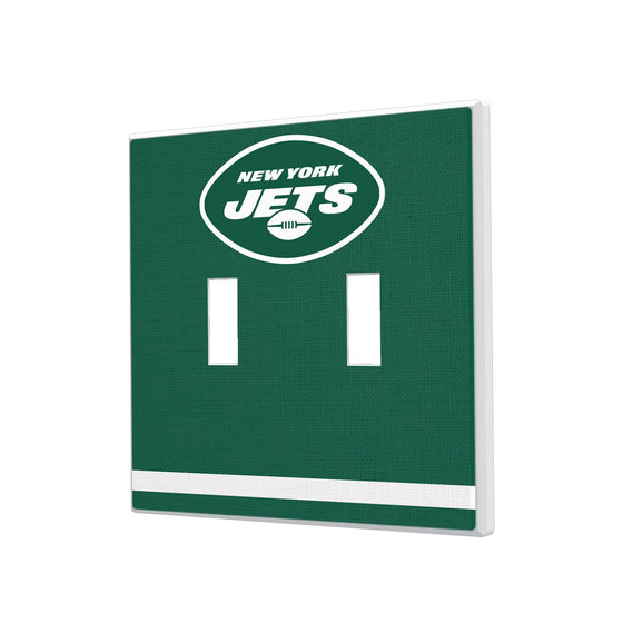 New York Jets Stripe Hidden-Screw Light Switch Plate - 757 Sports Collectibles