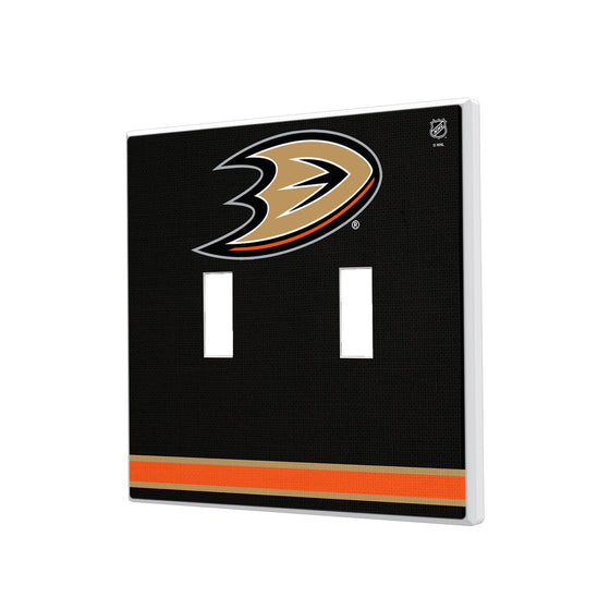 Anaheim Ducks Stripe Hidden-Screw Light Switch Plate-2