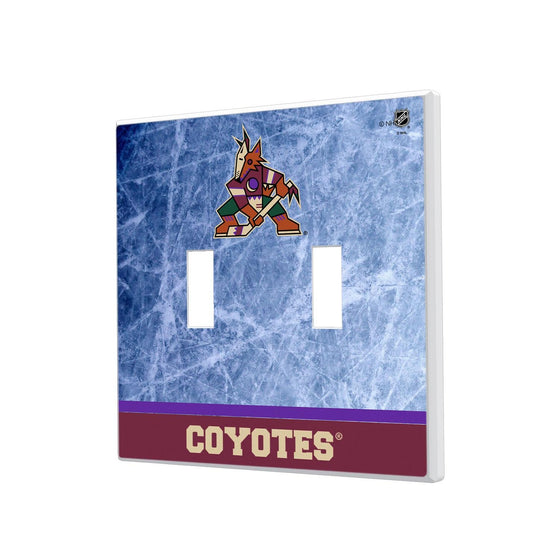 Arizona Coyotes Ice Wordmark Hidden-Screw Light Switch Plate-2