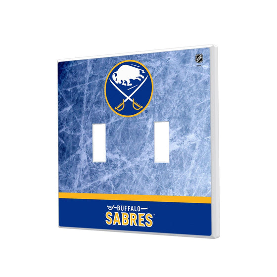 Buffalo Sabres Ice Wordmark Hidden-Screw Light Switch Plate-2