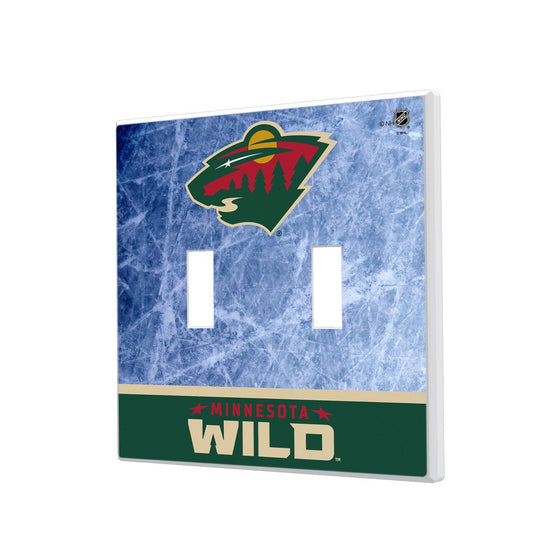 Minnesota Wild Ice Wordmark Hidden-Screw Light Switch Plate-2