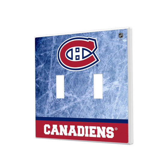 Montreal Canadiens Ice Wordmark Hidden-Screw Light Switch Plate-2