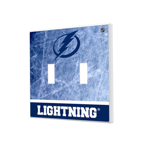 Tampa Bay Lightning Ice Wordmark Hidden-Screw Light Switch Plate-2