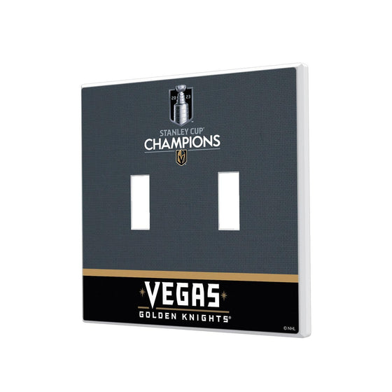 Vegas Golden Knights Solid Wordmark Hidden-Screw Light Switch Plate-2