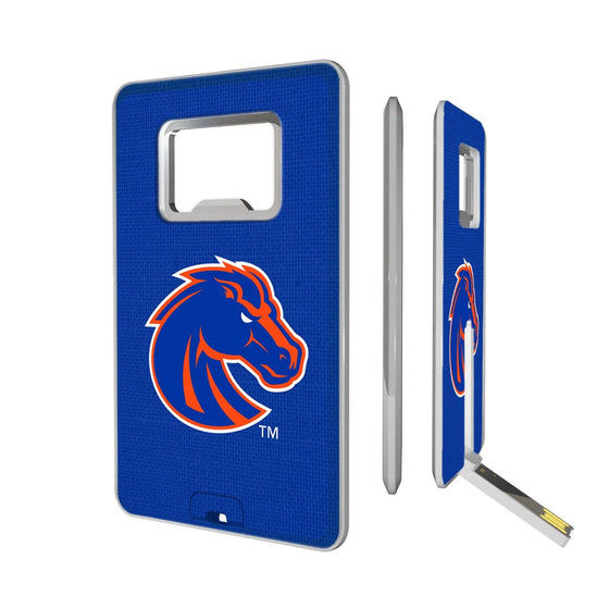 Boise State Broncos Solid Credit Card USB Drive with Bottle Opener 32GB-0