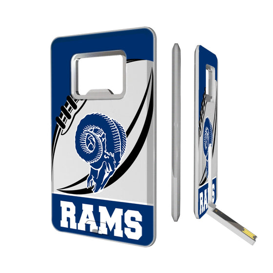 Los Angeles Rams Passtime Credit Card USB Drive with Bottle Opener 32GB - 757 Sports Collectibles
