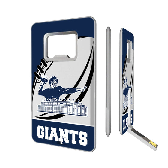 New York Giants 1960-1966 Historic Collection Passtime Credit Card USB Drive with Bottle Opener 32GB - 757 Sports Collectibles
