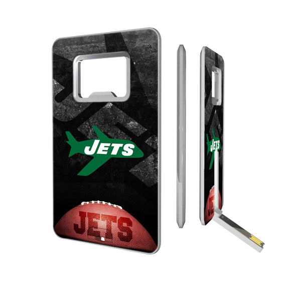 New York Jets 1963 Historic Collection Legendary Credit Card USB Drive with Bottle Opener 32GB - 757 Sports Collectibles