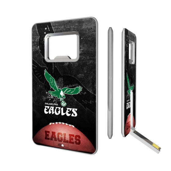 Philadelphia Eagles 1973-1995 Historic Collection Legendary Credit Card USB Drive with Bottle Opener 32GB - 757 Sports Collectibles