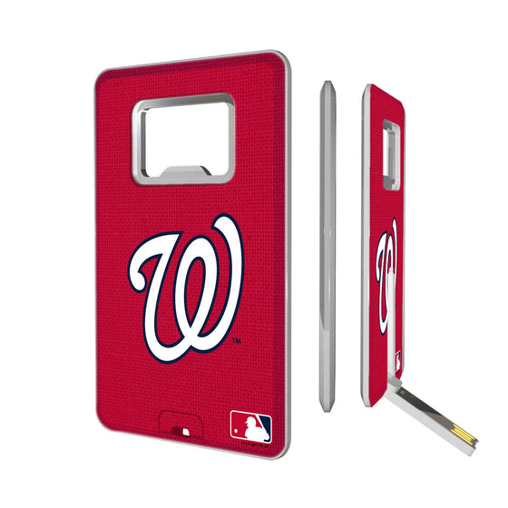Washington Nationals Nationals Solid Credit Card USB Drive with Bottle Opener 16GB - 757 Sports Collectibles