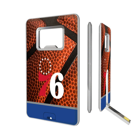 Philadelphia 76ers Basketball Credit Card USB Drive with Bottle Opener 32GB-0