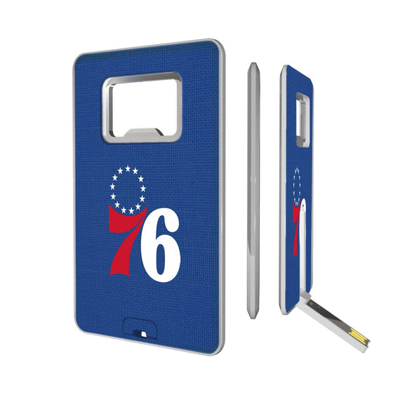 Philadelphia 76ers Solid Credit Card USB Drive with Bottle Opener 32GB-0