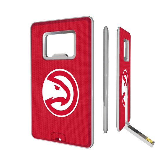 Atlanta Hawks Solid Credit Card USB Drive with Bottle Opener 32GB-0