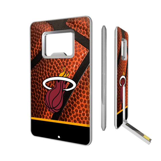 Miami Heat Basketball Credit Card USB Drive with Bottle Opener 32GB-0