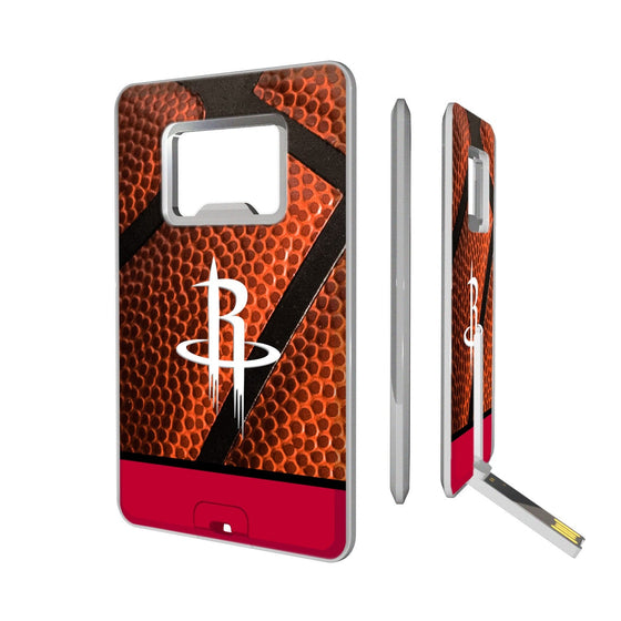 Houston Rockets Basketball Credit Card USB Drive with Bottle Opener 32GB-0