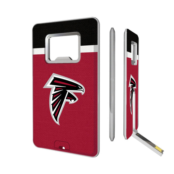 Atlanta Falcons Stripe Credit Card USB Drive with Bottle Opener 16GB - 757 Sports Collectibles
